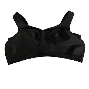 Glamorise MagicLift Black Wireless Full Figure Support Bra 1000 42DD Womens